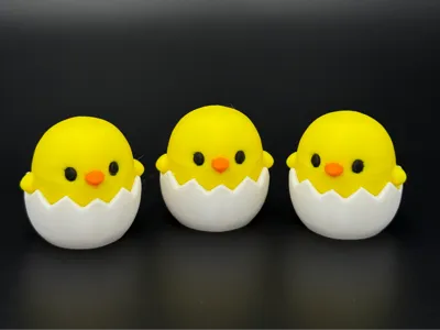 Piou le Poussin - Figurine 3D Kawaii